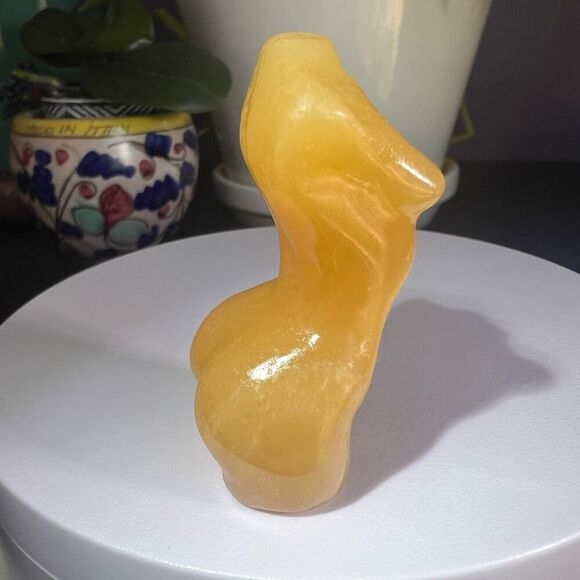 Yellow Calcite Crystal Female Body - Picture 6 of 12